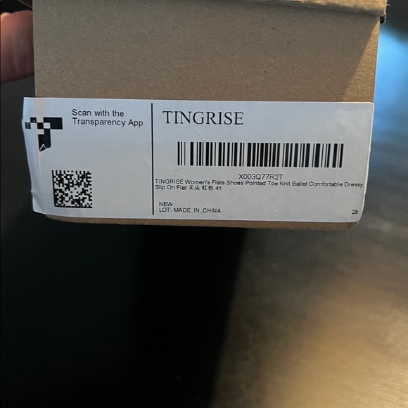 *NIB* Tingrise Red Knit Ballet Flat - Picture 5 of 7